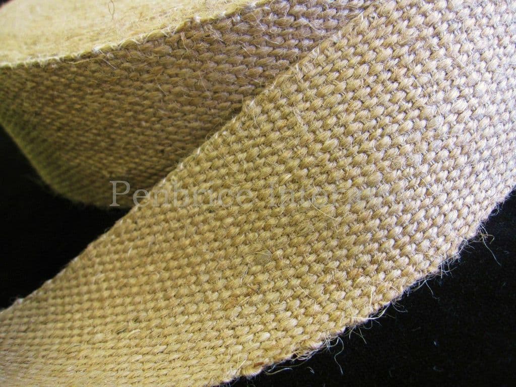 2 mts of STRONG jute upholstery chair webbing seat seating tape 2